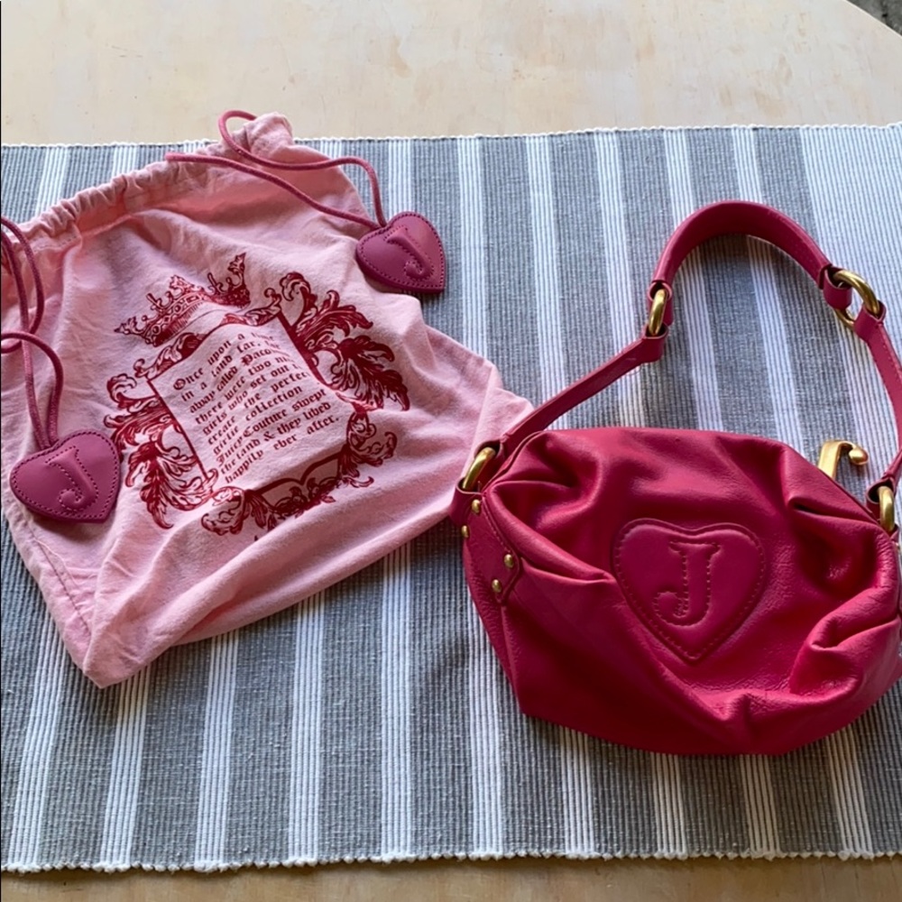 NWOT LEATHER JUICY COUTURE HOT PINK❤️ SHOULDER BAG